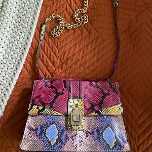 Aldo multi color snakeskin Purse